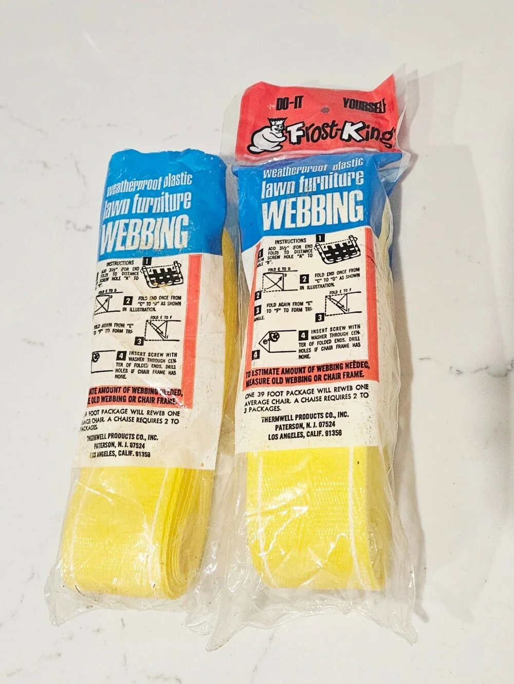 Vintage Lawn Furniture Webbing Set Of 2